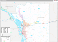 La Crosse Wall Map Premium Style